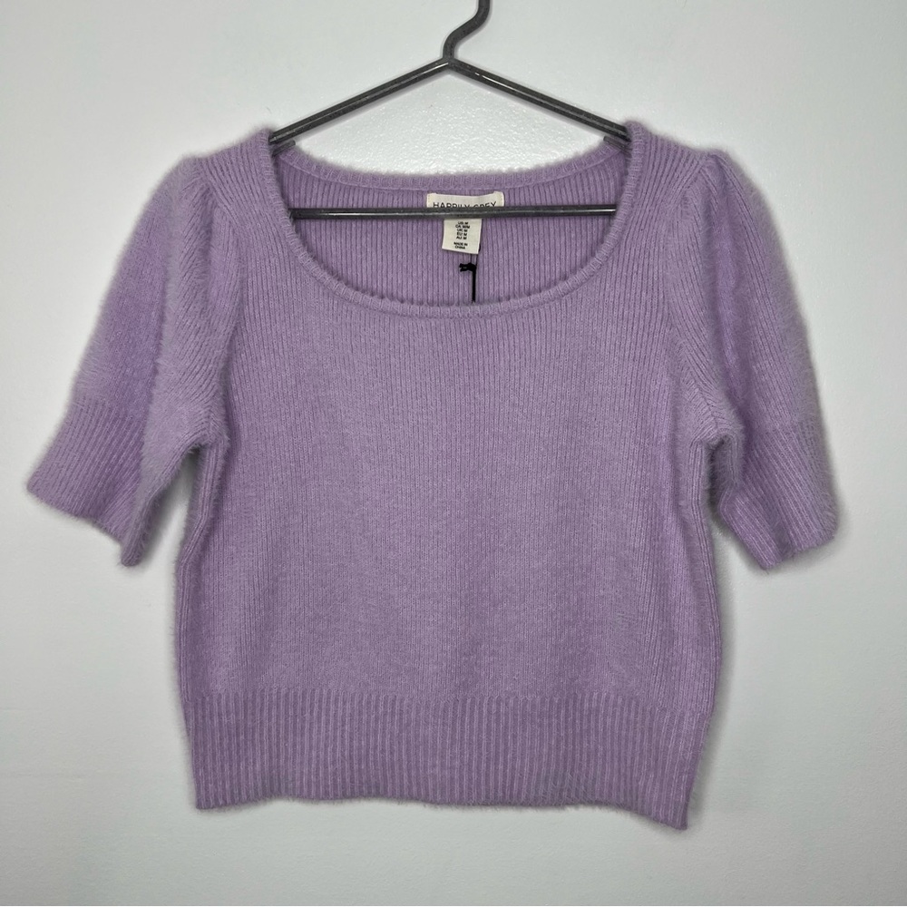 Happily Grey Fuzzy Sweater